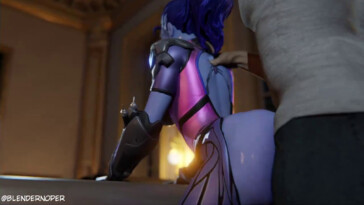 Widowmaker getting her jiggly butt pounded