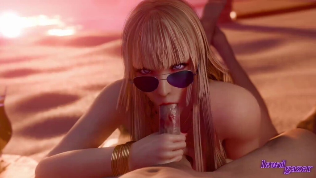 Cumming in Lili's mouth at the beach