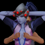 Sombra showing Widowmaker's tits