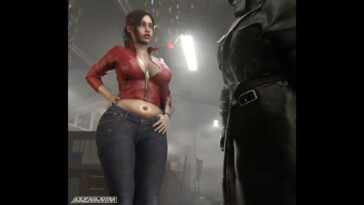 Claire Redfield first meeting with Mr X