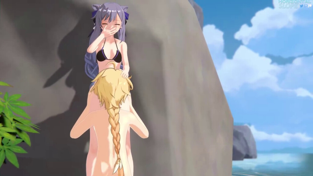 Keqing's summer beach creampie