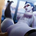 Slut Widowmaker spread wide open