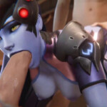 Widowmaker getting spitroasted