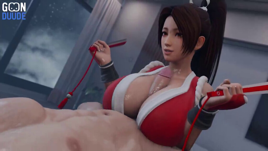 Mai Shiranui hands free paizuri