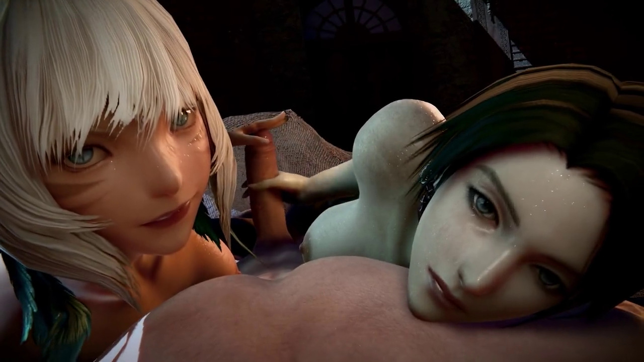 A handjob from Y'shtola and Zero