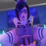 Cute Mei cowgirl riding pov