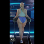 Samus Aran keeping in shape