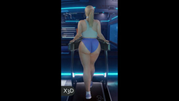 Samus Aran keeping in shape