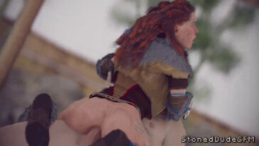 Aloy cowgirl anal ride