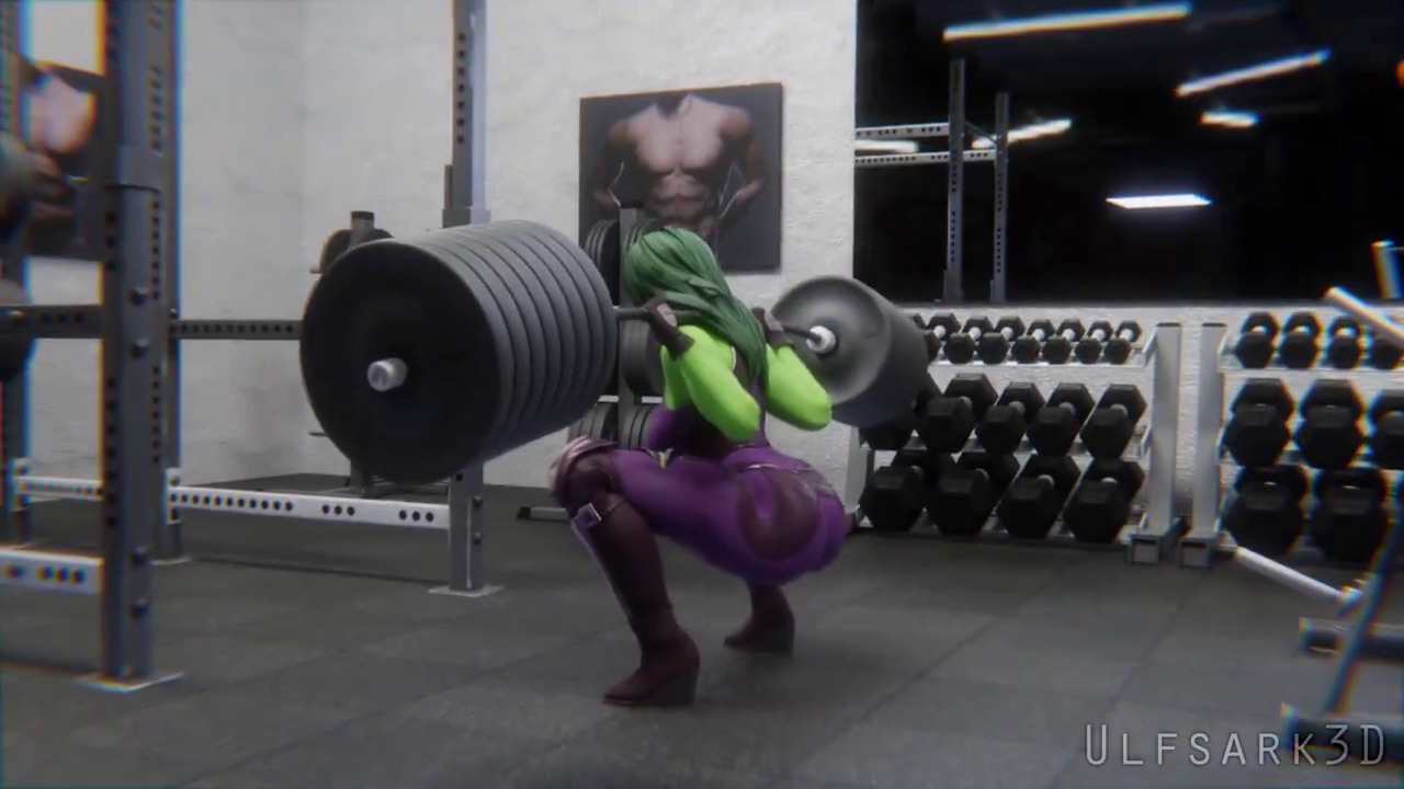 Caught by She-hulk in the gym