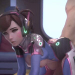 Cute D.va backing in herself