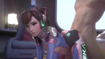 Cute D.va backing in herself