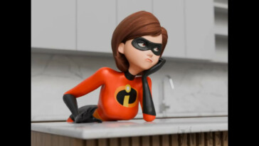 Elastigirl showing a party trick