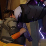 Tracer rimjob on Futa Widowmaker then proneboned