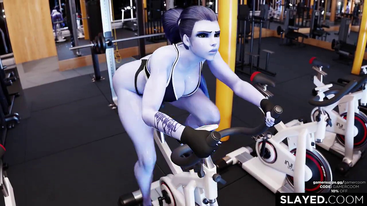 Widowmaker fucked hard in the gym