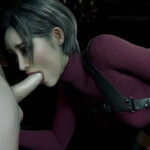 Ada giving Leon a fellatio