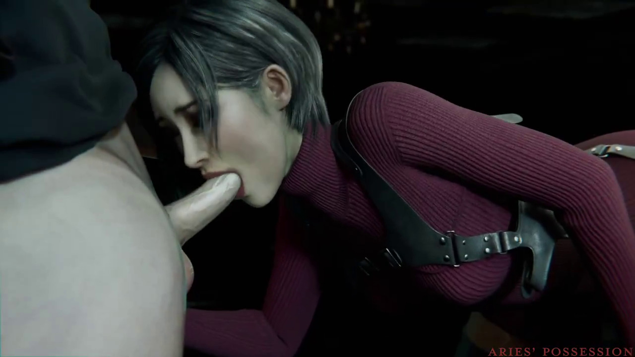 Ada giving Leon a fellatio