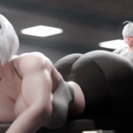 Giantess 2B training in the gym