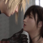 Tifa giving Cloud a fellatio