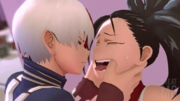 Todoroki and Yaoyorozu standing sex