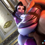 Upper view of Widowmaker standing sex