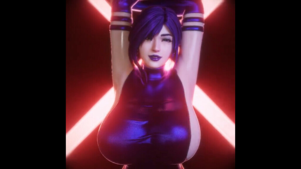 Psylocke shaking that tits