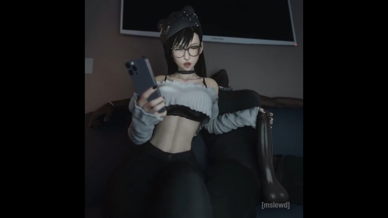 Tifa Lockhart in a house party