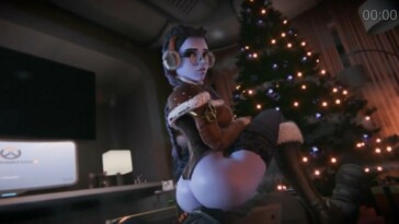 Widowmaker Christmas ride and creampied