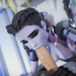 Widowmaker's passionate blowjob