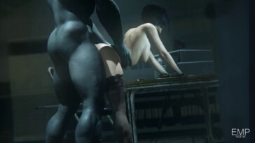 Ada Wong bending over for Mr X