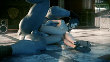 Ada Wong spooning fuck by Mr X