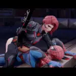 Black Widow on the lookout with Spidy