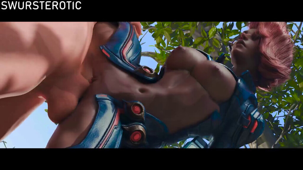 Black Widow standing leg up and creampied