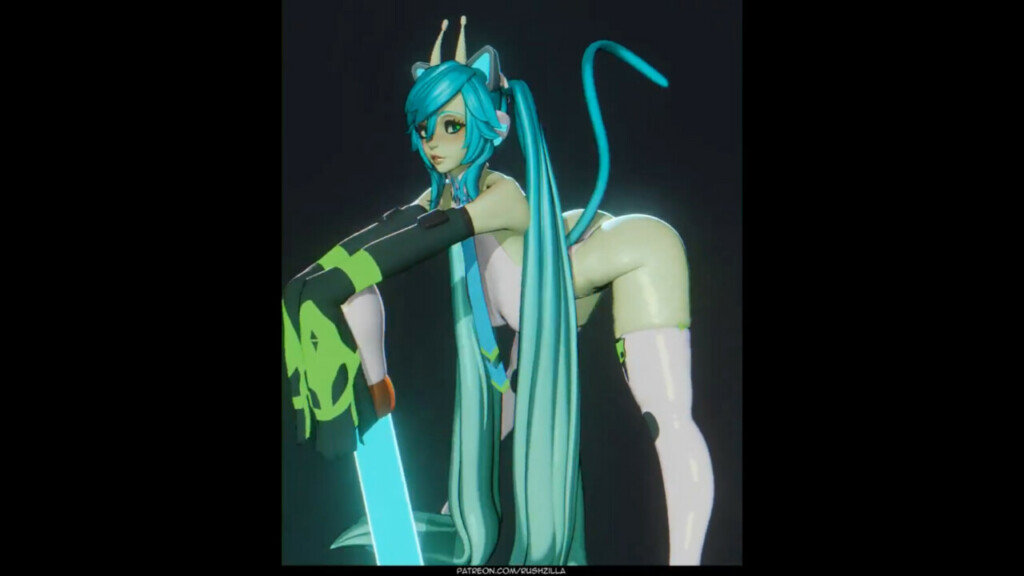 A bouncy Glorpi Hatsune Miku