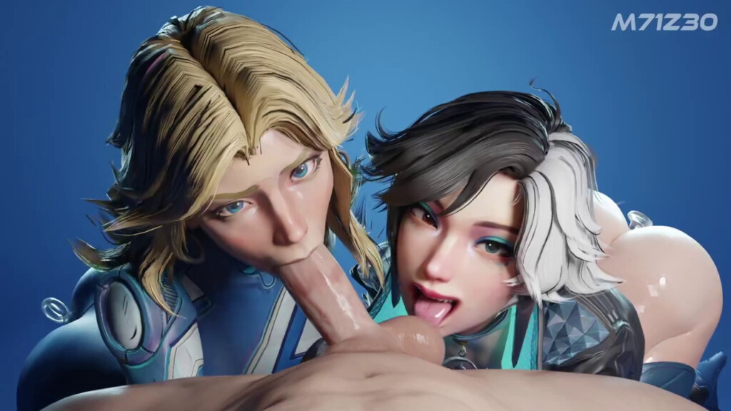 Fellatio from Sue and Luna