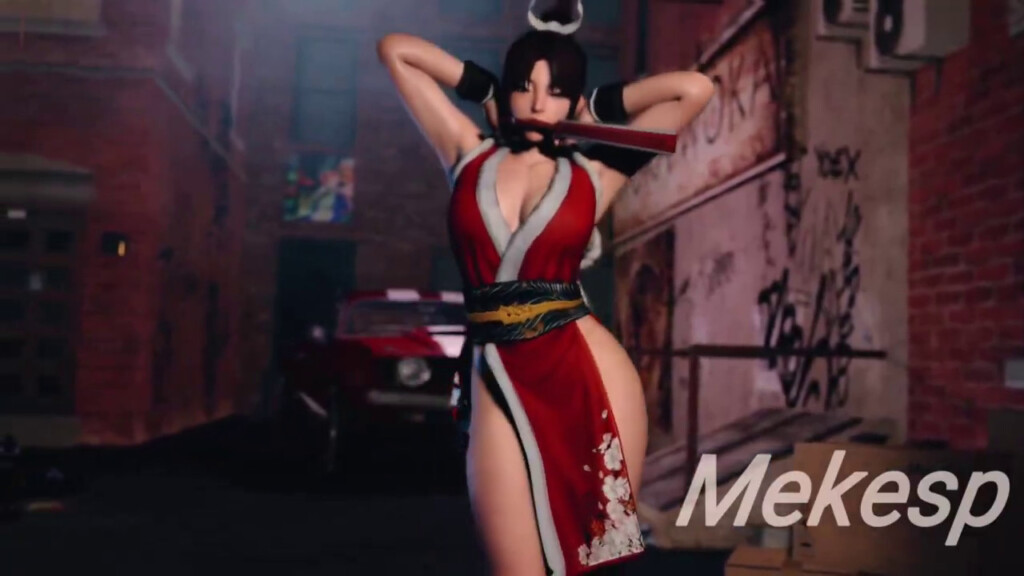 Mai Shiranui dancing in the back alley gone bad