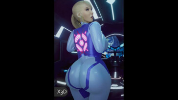 Samus Aran twerking her ass