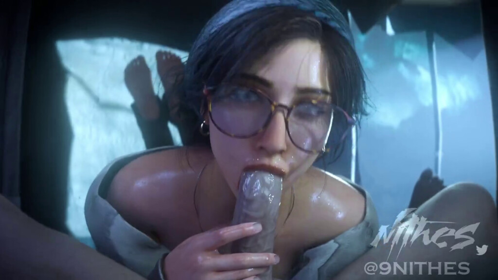 Alma fellatio and swallow