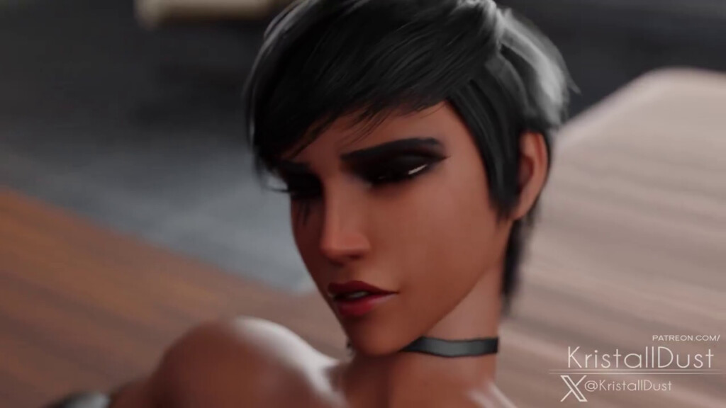 Short haired Pharah getting fucked