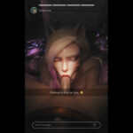 Censored Ahri blowing Ezreal