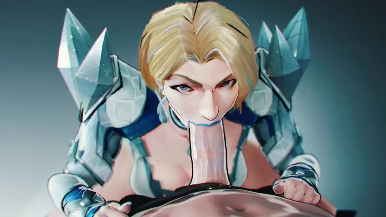 Emma Frost giving a good fellatio