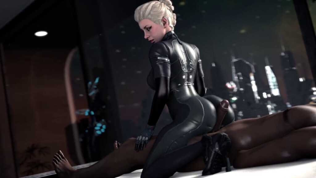 Ines giving a buttjob