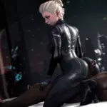 Ines giving a buttjob