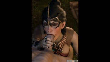 Morrigan giving a good suck