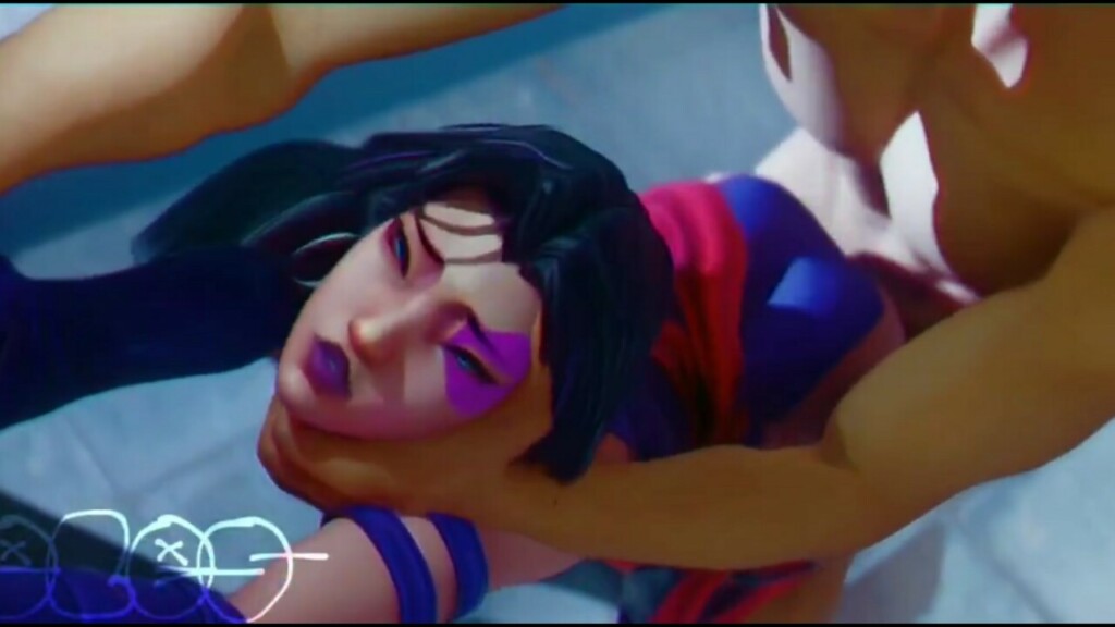 Psylocke against the wall