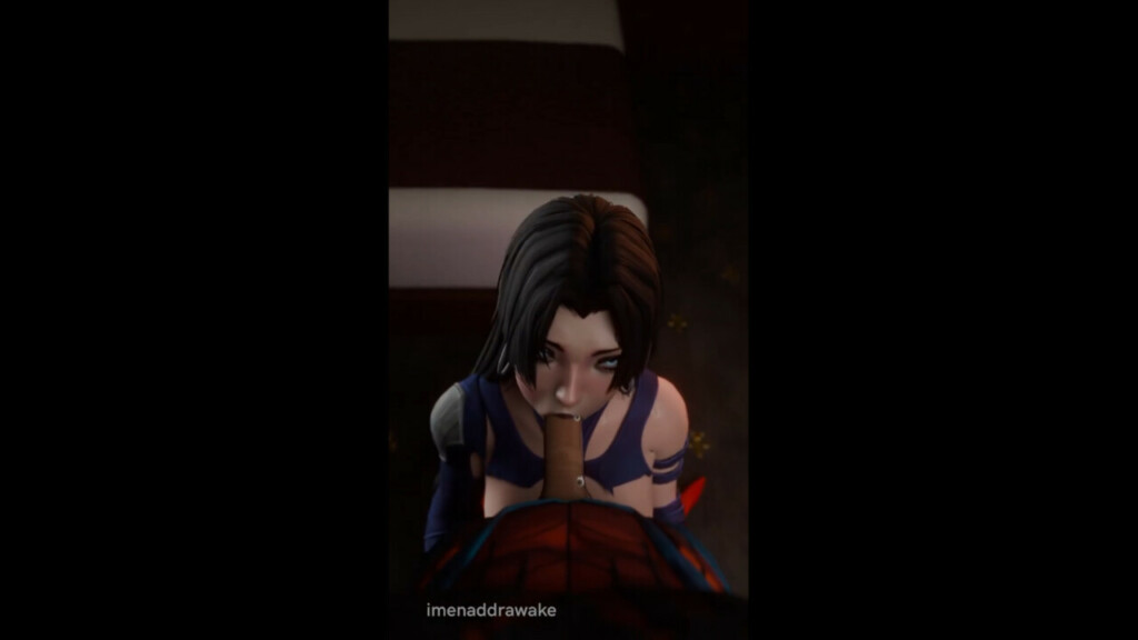 Psylocke getting a facial from spidey