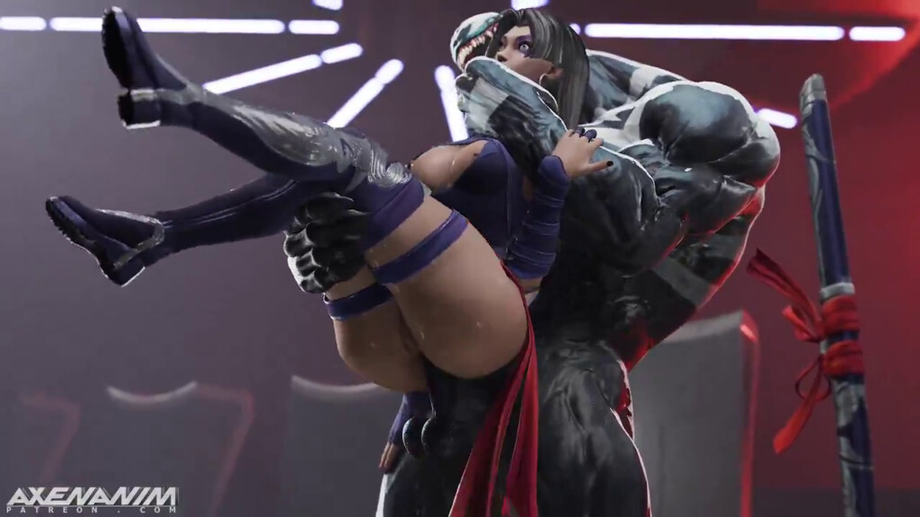 Psylocke taking Venom from behind