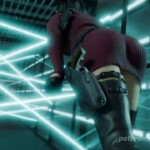 Ada Wong barely escapes the laser