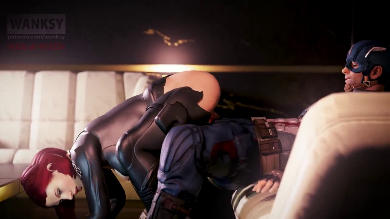 Black Widow riding the captain