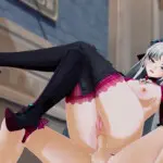 Carlotta crossed legs anal ride